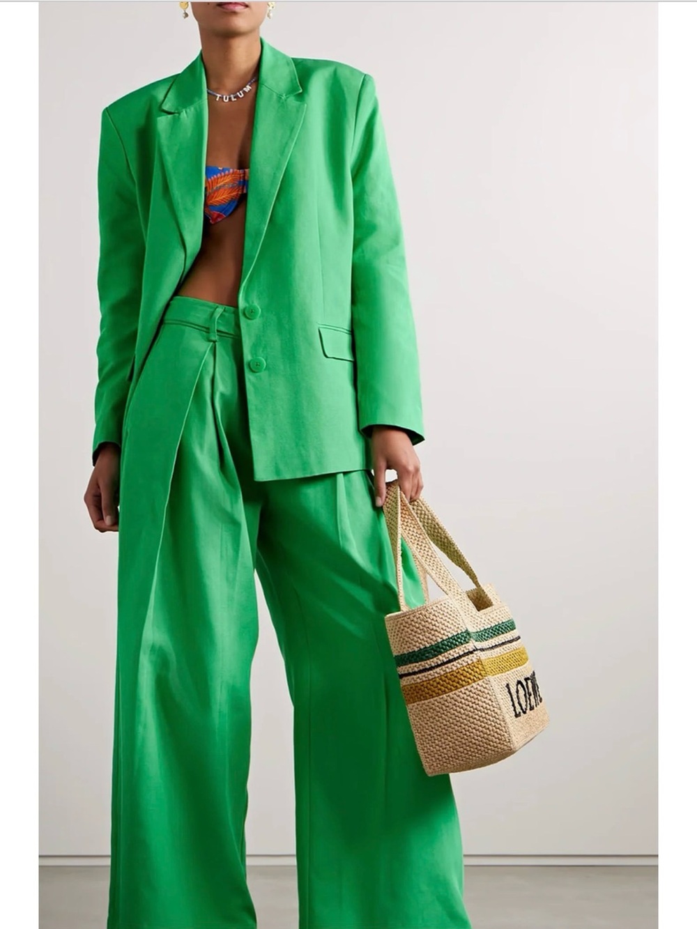 FARM Rio Vibrant Green Two-Button Blazer - Picture 2 of 15